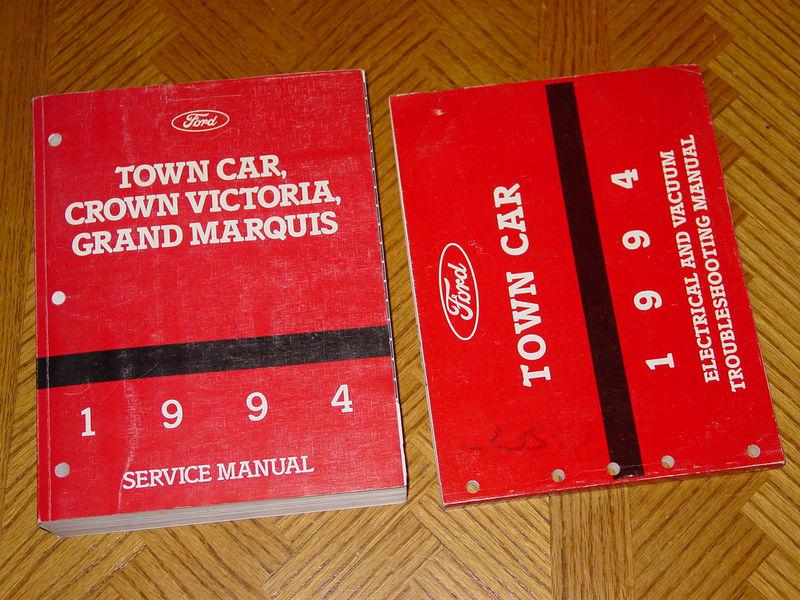 1994 ford town car/crown vic/grand marq workshop shop/service manual/book+evtm