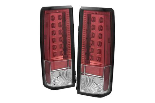 Spyder cas85rc chevy astro red euro tail lights rear stop lamps w leds