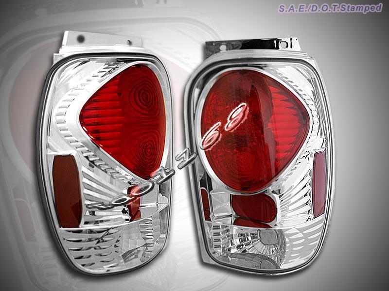 1998-2001 ford explorer / mercury mountaineer altezza tail lights chrome new