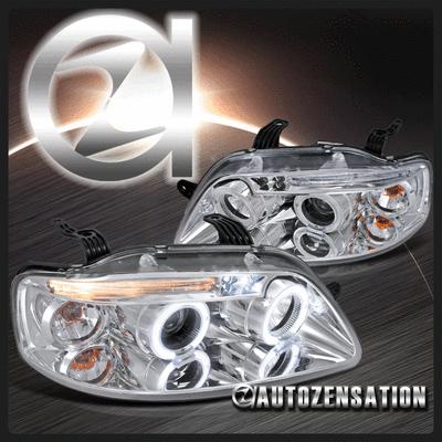 04-08 chevy aveo aveo5 4dr 5dr chrome halo projector led drl headlights