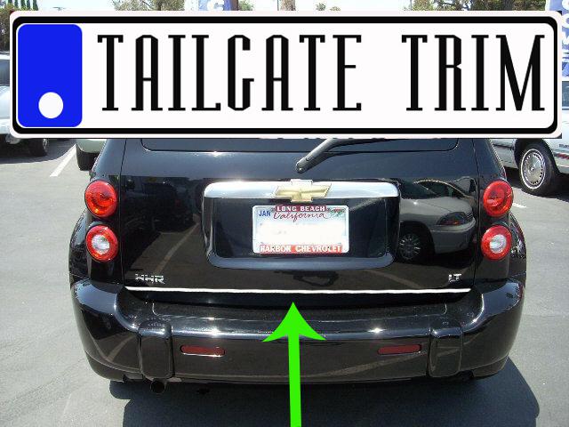 Chrome tailgate trunk molding trim - chevy