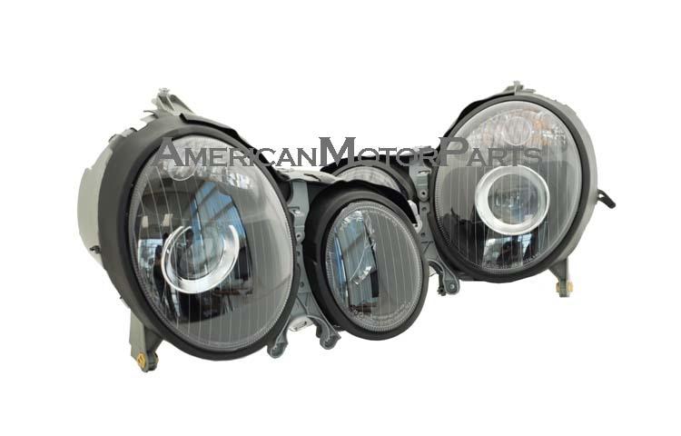 Depo pair euro style black projector headlights 00-02 mercedes benz w210 e-class