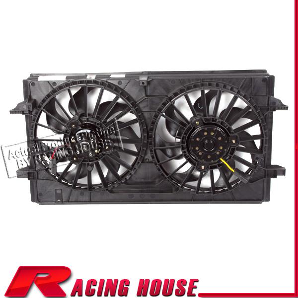 New 07-10 chevy malibu a/c conditioning condenser radiator fan dual motor shroud