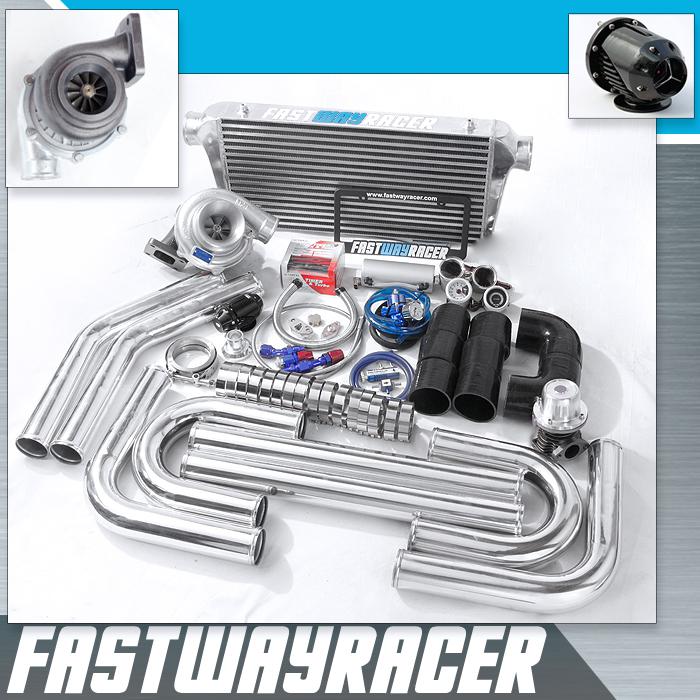 Universal gt35 t4 .68ar turbo kit turbo starter kit t4 flange 3.0'' v-band clamp