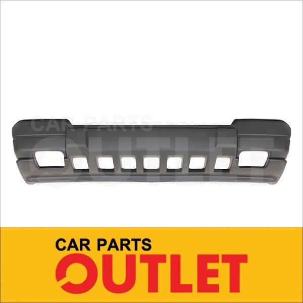 96-98 jeep grand cherokee laredo front bumper cover assembly txt gray w/fog hole