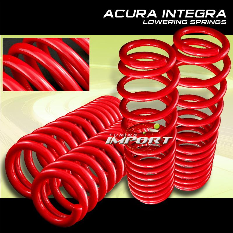 90 91 92 93 acura integra gs rs ls gsr 2/4 dr red lowering springs set new