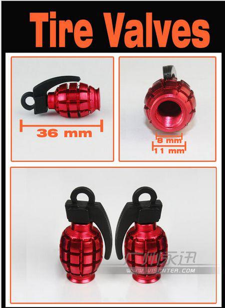 2 pcs grenade bomb style wheel tyre tire valve stem caps dust covers for yamaha