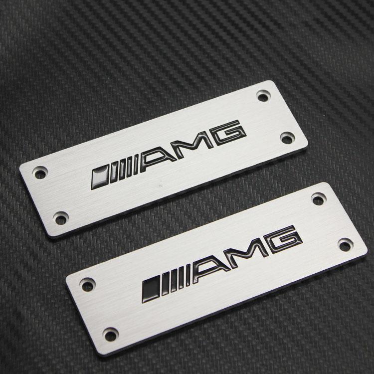 Purchase 2PCS FLOOR MAT BADGE CARPET EMBLEM Pad Fit MERCEDES BENZ AMG B