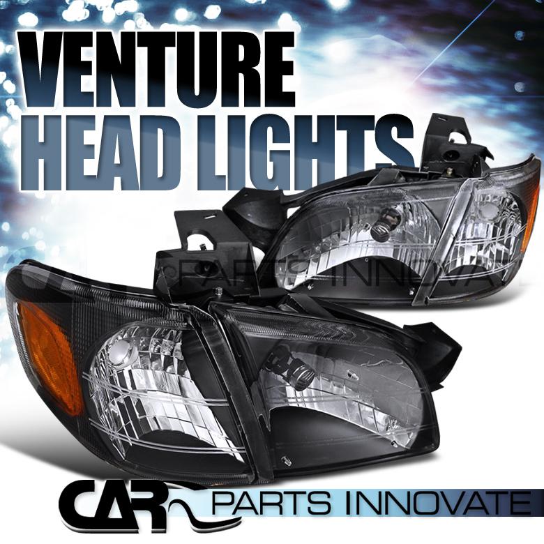 97-98 trans sport venture 99-05 montana headlights black+corner turn signal lamp