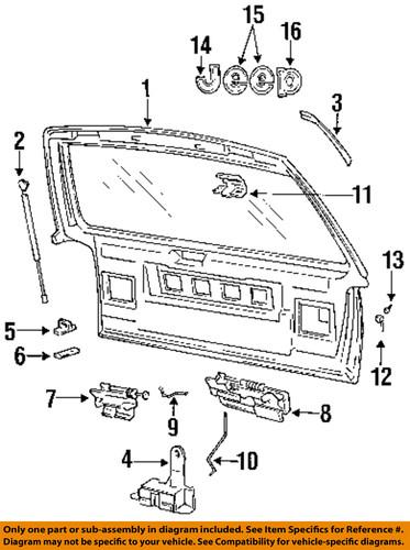 Jeep oem 4883254 lift gate-latch