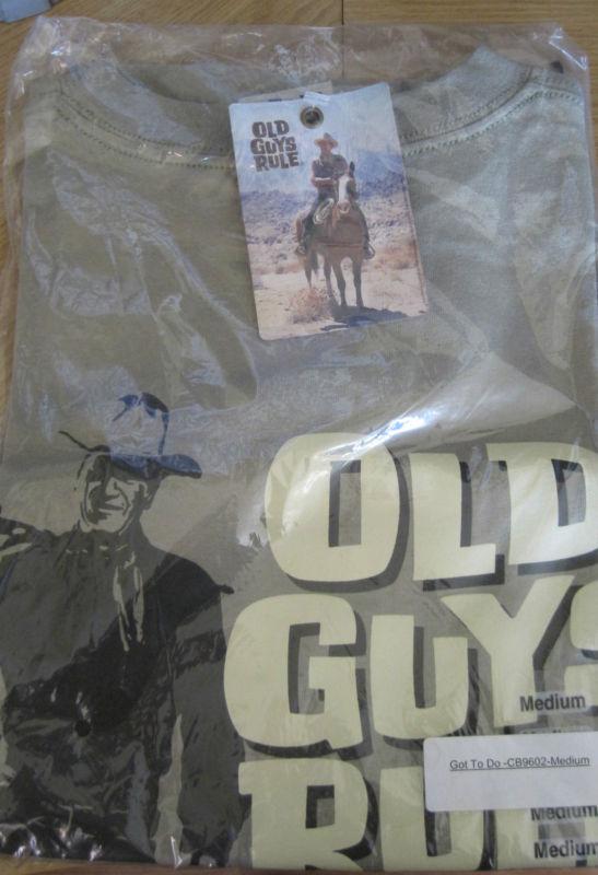 Old guys rule mens tshirt size med new john wayne a mans got to do.....