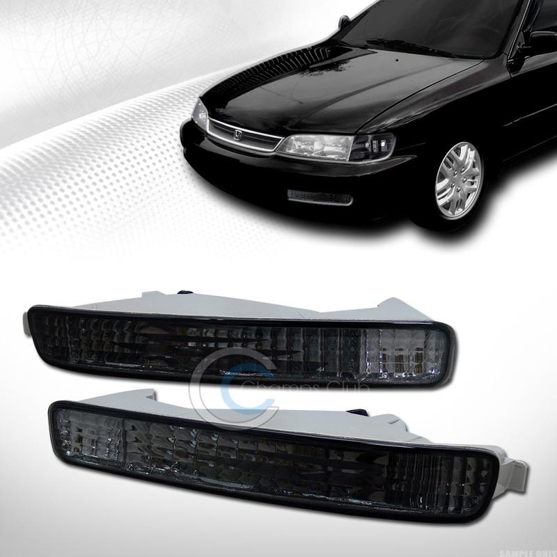 Crystal smoke lens front signal parking bumper lights lamps 96-97 honda accord