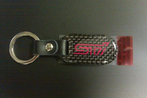 Subaru sti carbon fiber keychain