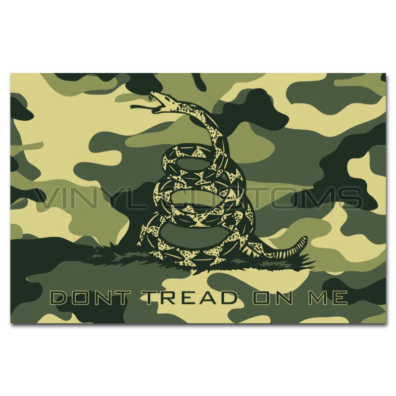 5" dont tread on me decal sticker gadsden flag camouflage a+