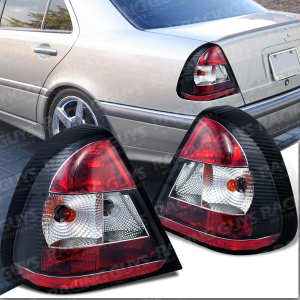 1995-2000 mercedes benz w202 tail light c230 c280 c36 amg black red rear lamps