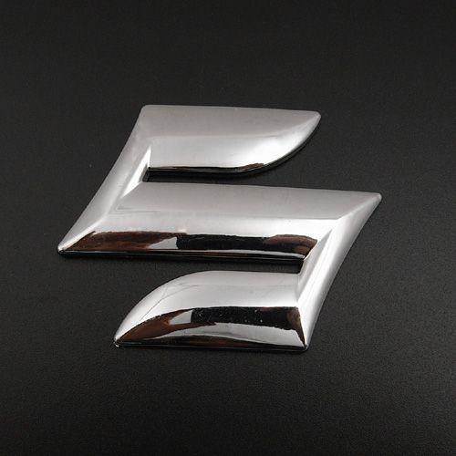 Suzuki logo chrome car badge emblem 10cm x 10cm