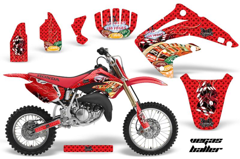 Honda cr 85 graphic kit amr racing # plates decal cr85 sticker part 03-07 vegas