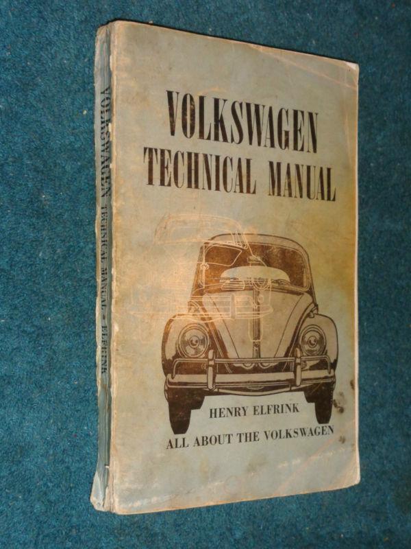 1964 & prior volkswagen beetle / bug shop manual / vintage book printed in  '64