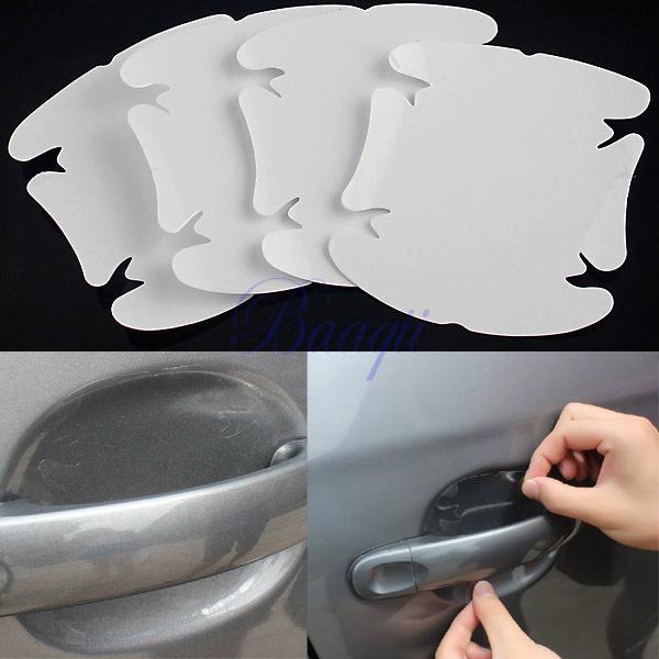 4 pcs universal clear side door handles paint scratches protective film vinyl