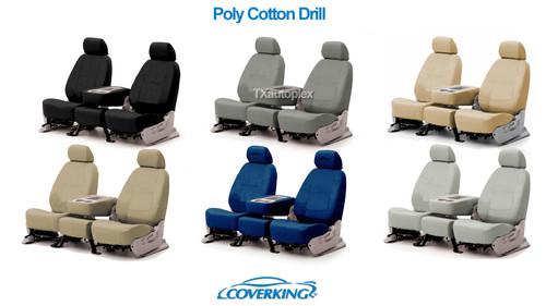 Coverking poly cotton drill custom seat covers for toyota camry