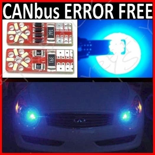 20k hid blue error free 10 led parking lights xenon city position 2825 w5w #h2