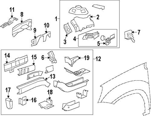 Gmc 25787938 genuine oem factory original front support