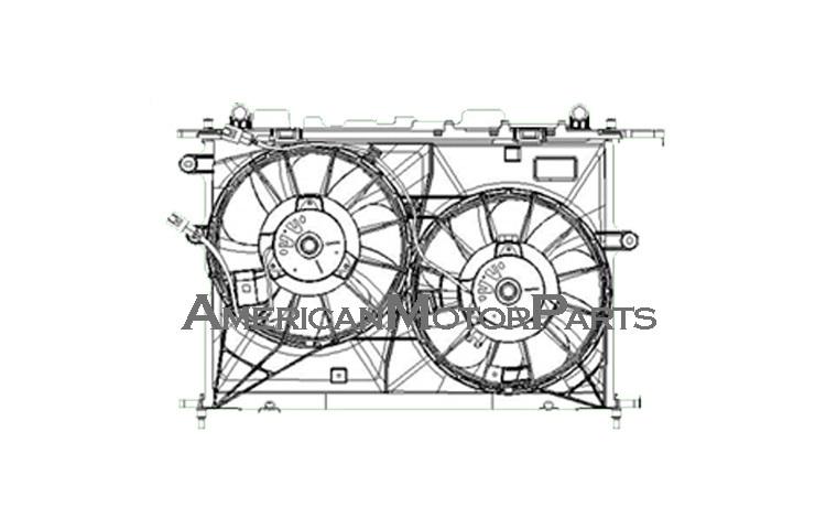 Ac condenser radiator cooling fan shroud toyota corolla matrix pontiac vibe 2.4l