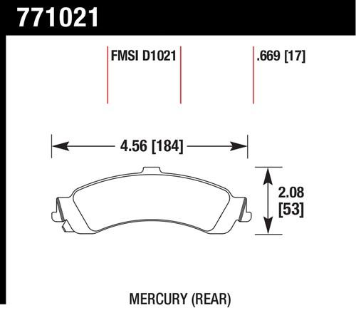 Hawk performance 771021 premium oes; disc brake pads 04-07 freestar monterey