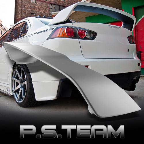 08-11 mitsubishi lancer evolution x cz4a rear trunk spoiler wing (mr style)