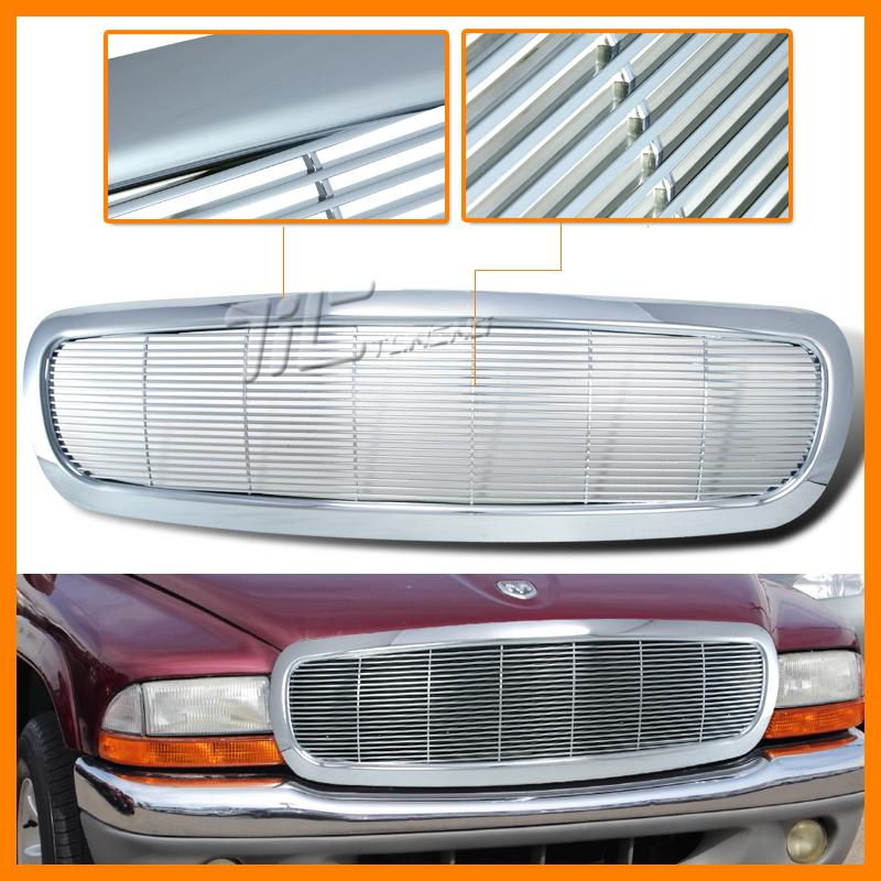 1997-2004 dodge dakota front billet style chrome grille durango grill upper new