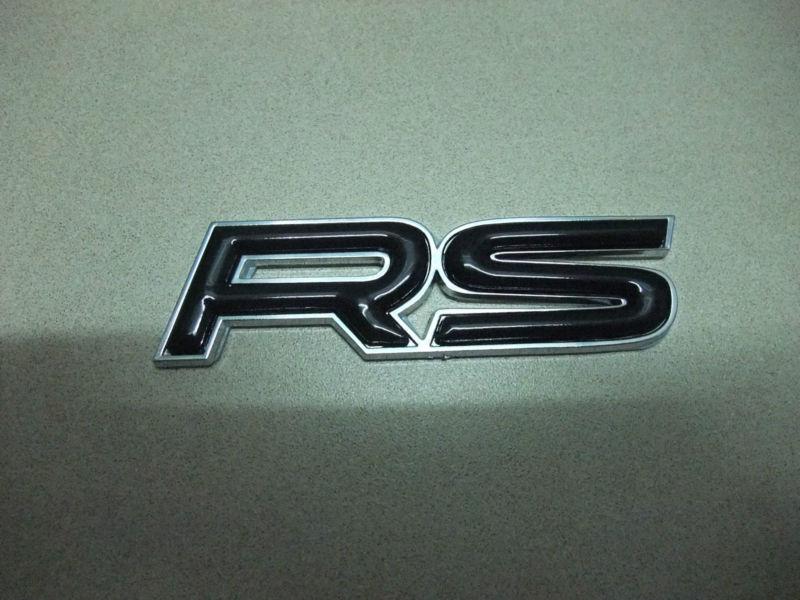 Rs trunk badge emblem chrome 3d logo black