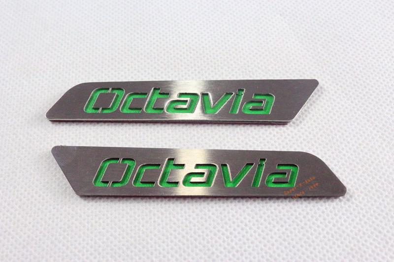 2pcs green stainless steel seat lift wrench insert trim for vw skoda octavia