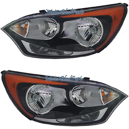 12-13 rio5 rio 5 halogen headlamps headlights left + right pair