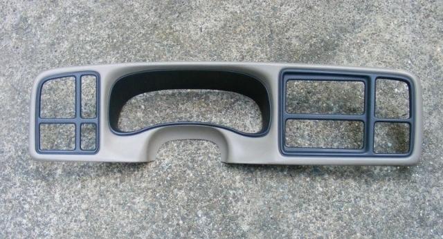 00-02 chevy suburban tahoe yukon dash cluster bezel tan