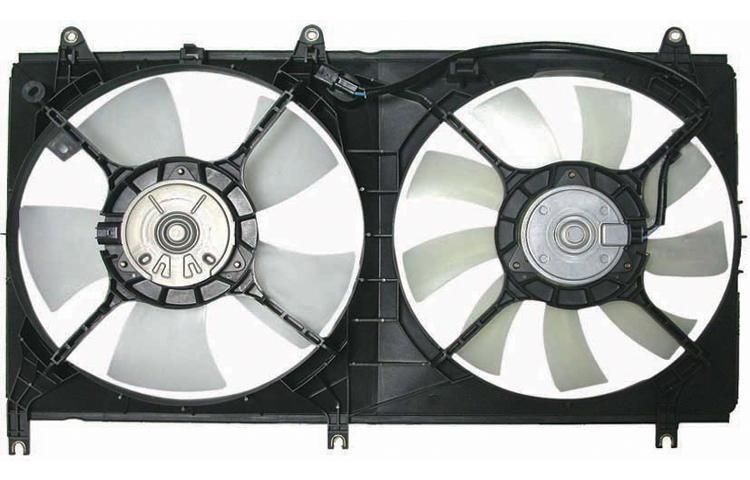 Depo ac condenser radiator cooling fan assembly 04-08 mitsubishi galant 2.4l