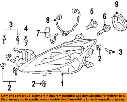 Mazda oem geg1510k0e headlight bulb