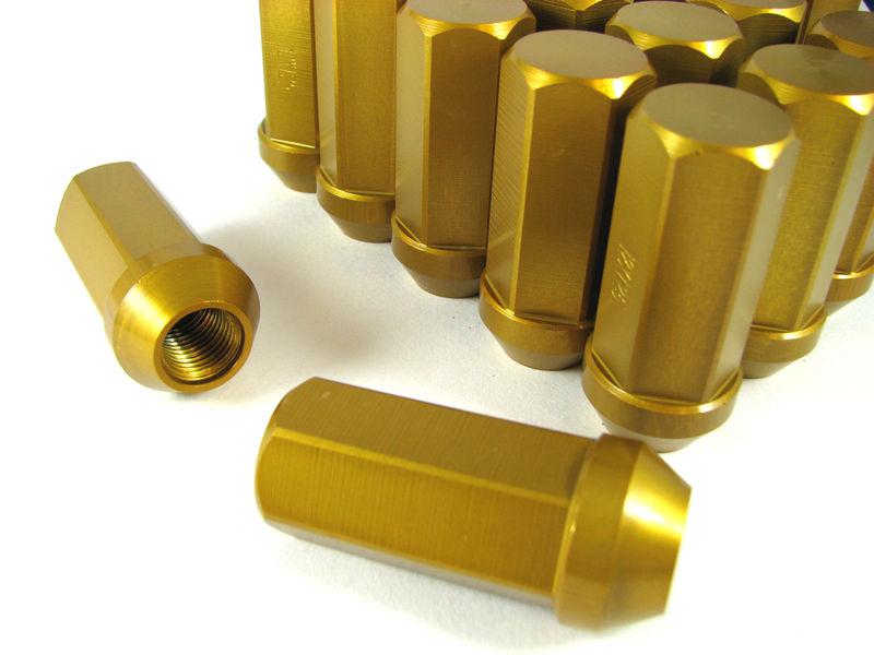 Lug nuts lightweight racing closed-end 12x1.5 gold