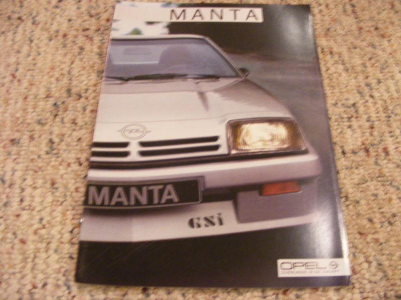 1985 opel manta 22page brochure.  german