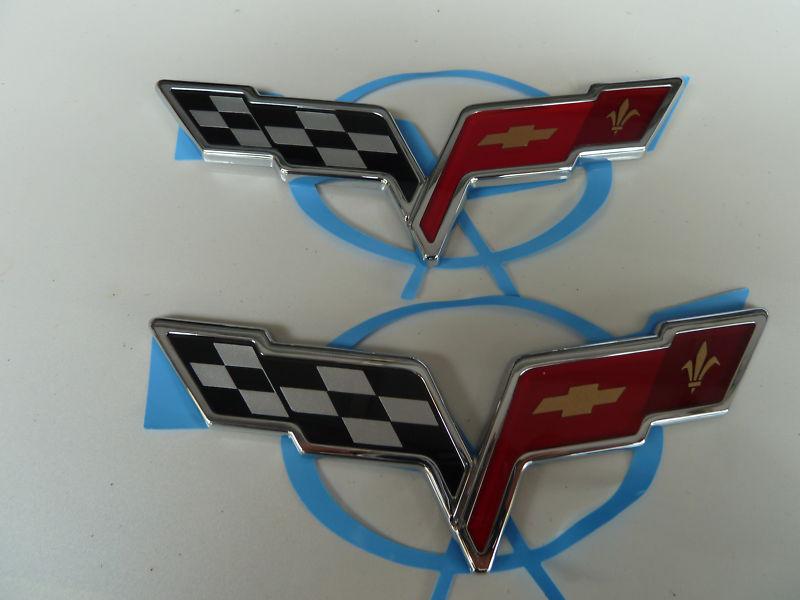 Corvette c6 emblems front and rear  no reserve