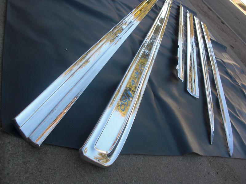 1962 impala side 6 piece set trim ** chrome plated ** oem ** ht convertible ss 