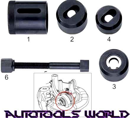 Bmw e38, e39   bush reamover / installer tool set