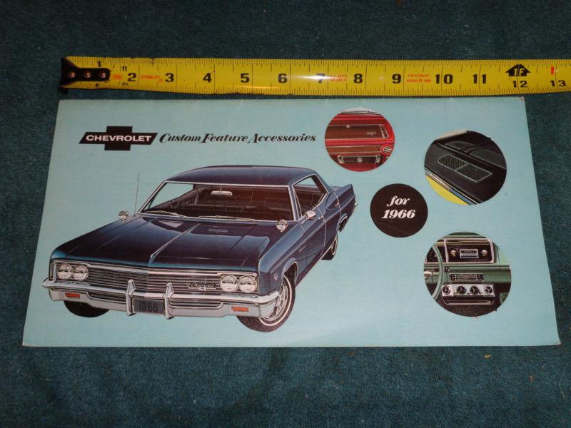 1966 chevrolet impala corvette ss biscayne bel air original accessories  catalog