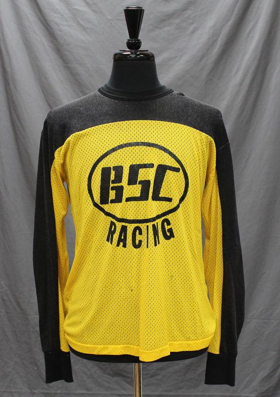 Vintage bsc racing 70s motocross jersey shirt large