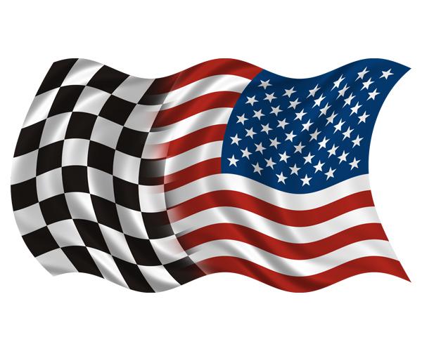 American racing flag decal 5"x3" usa old glory vinyl race car sticker (lh) zu1