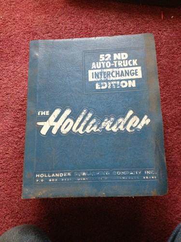 Hollander interchange manual 52nd auto truck edition 1986