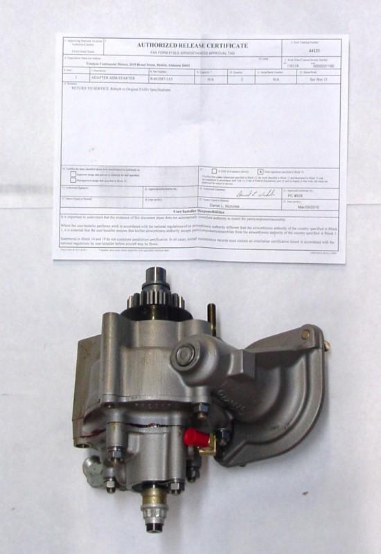 Teledyne cont motors starter adapter p/n-642087-1a5r (tsio-550 turbo eng)  