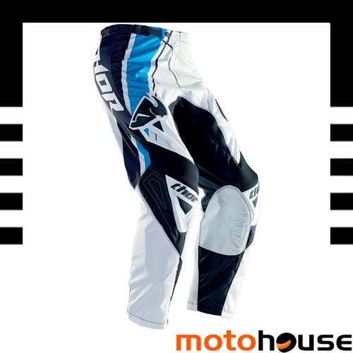 Thor mens phase stripe pants mx offroad dirt motocross white blue black 