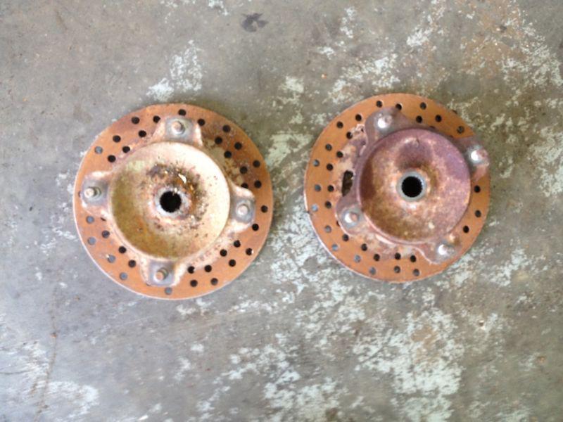 1994 kawasaki bayou 300 4x4 front wheel hubs hub left right pair 