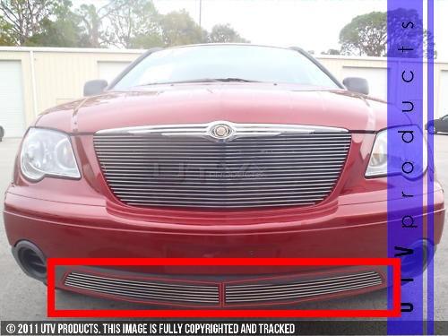 2007 2008 chrysler pacifica 2pc bumper chrome billet grille kit