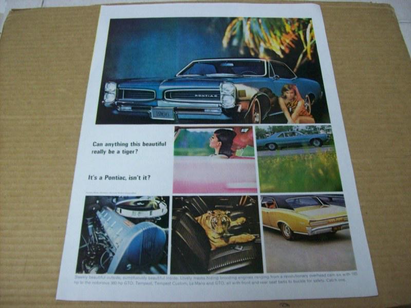 1966  pontiac  lemans 2 dr.  advertisement, vintage ad